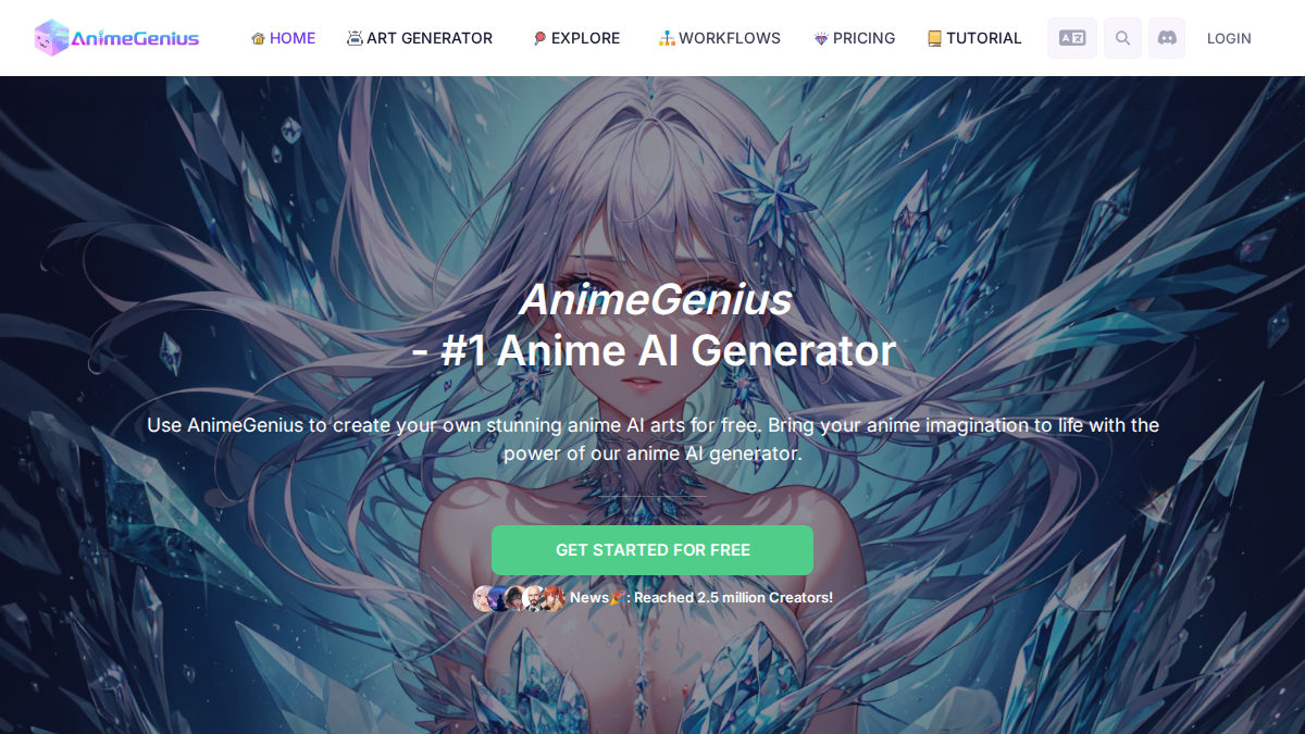 AnimeGenius サイトプレビュー