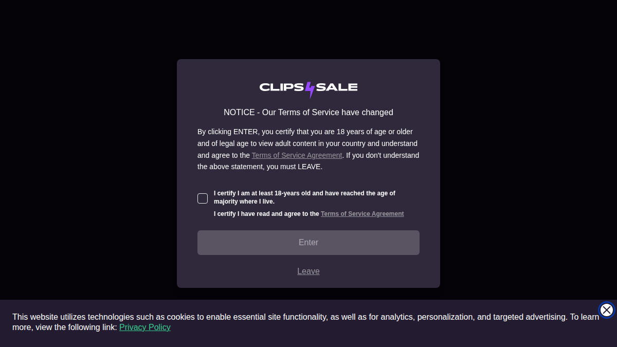 Clips4Sale サイトプレビュー