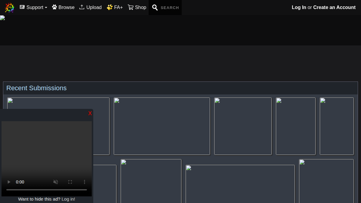FurAffinity サイトプレビュー