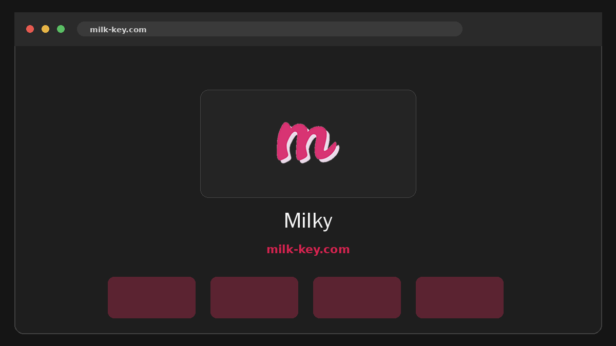 Milky サイトプレビュー