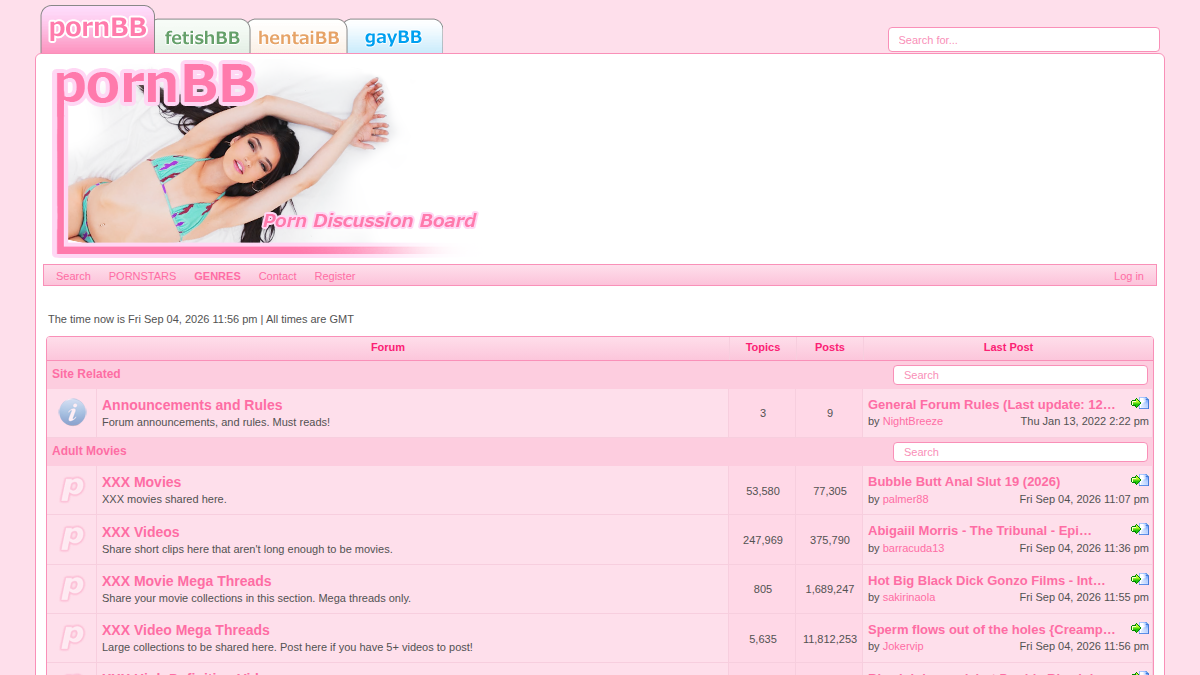 PornBB サイトプレビュー