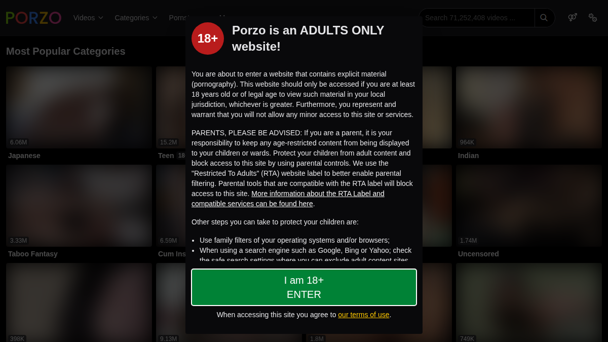 Porzo サイトプレビュー