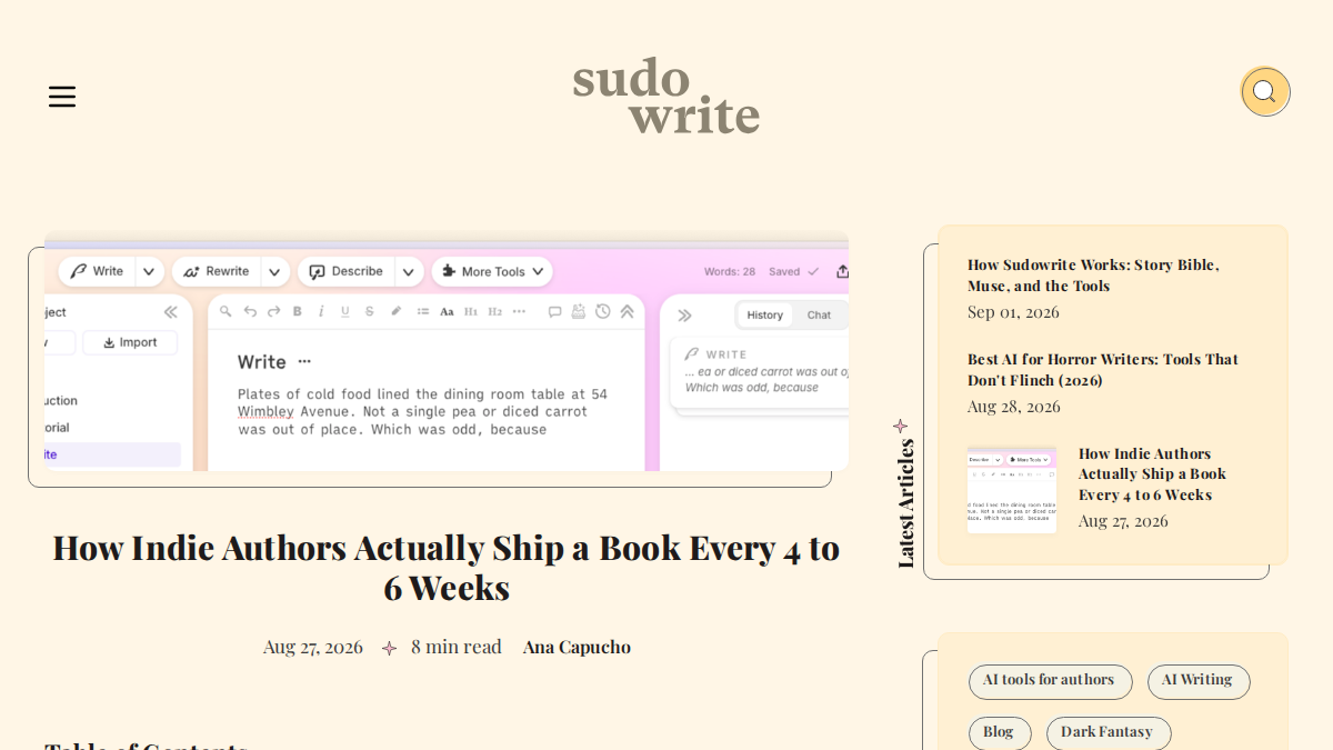 SudoWrite サイトプレビュー