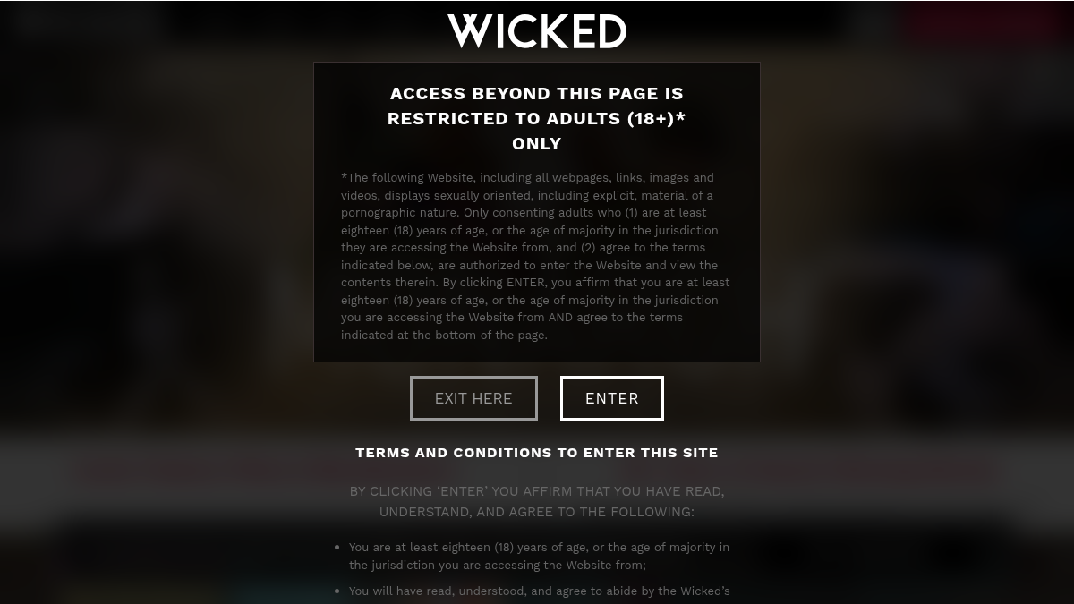Wicked サイトプレビュー